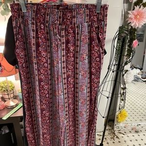 Flair Leg Patterned Pants